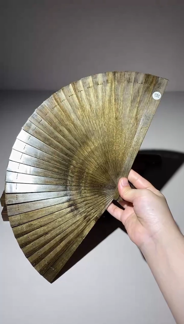 金丝楠金丝楠木阴沉乌木扇105d
