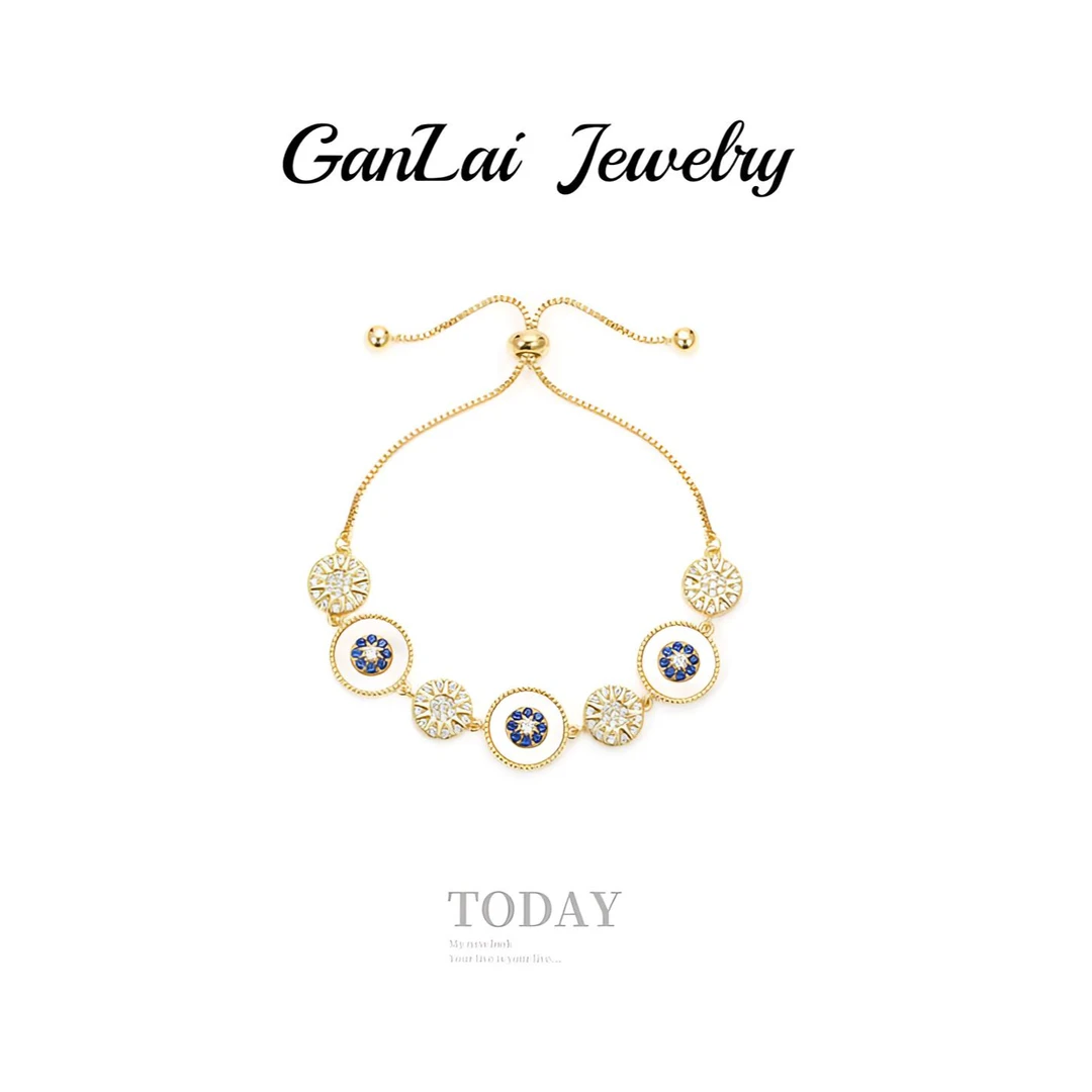 铜合金锆石手链 【时光罗盘】设计师款手链 H225