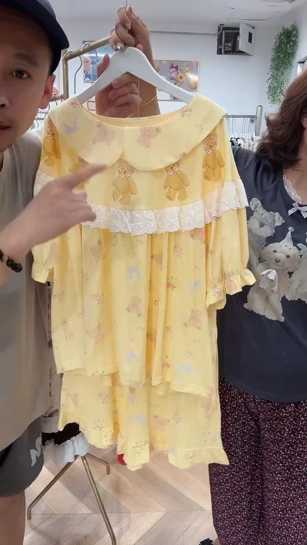 棉小熊短裤套装XL号120-140斤