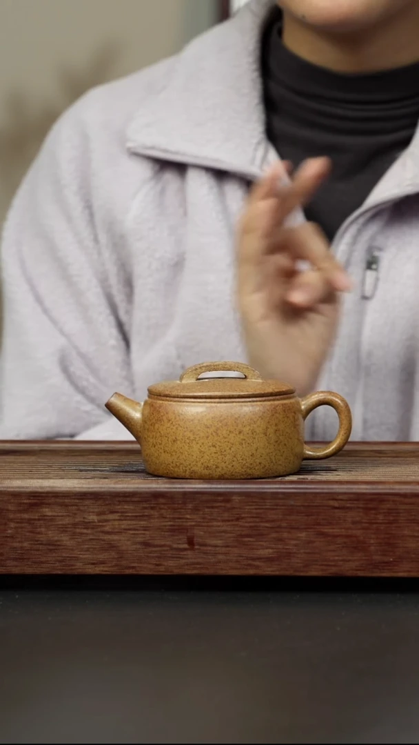 紫砂茶壶黄金段柴烧 汉瓦