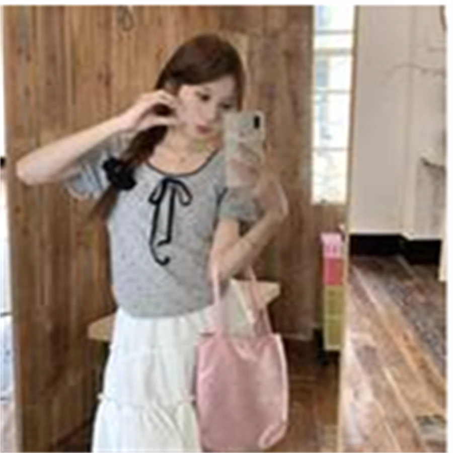 断码捡漏~小香双生 / 波点ins博主短袖T恤9818花契大码200斤胖mm