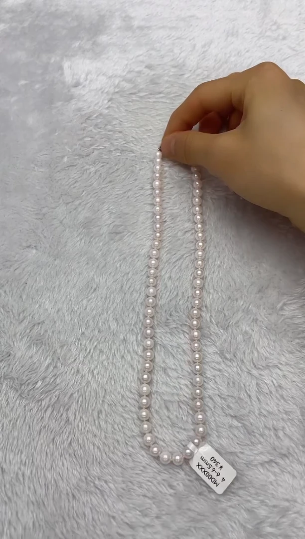 海水珍珠银S925镶嵌项链AK6-6.5mm