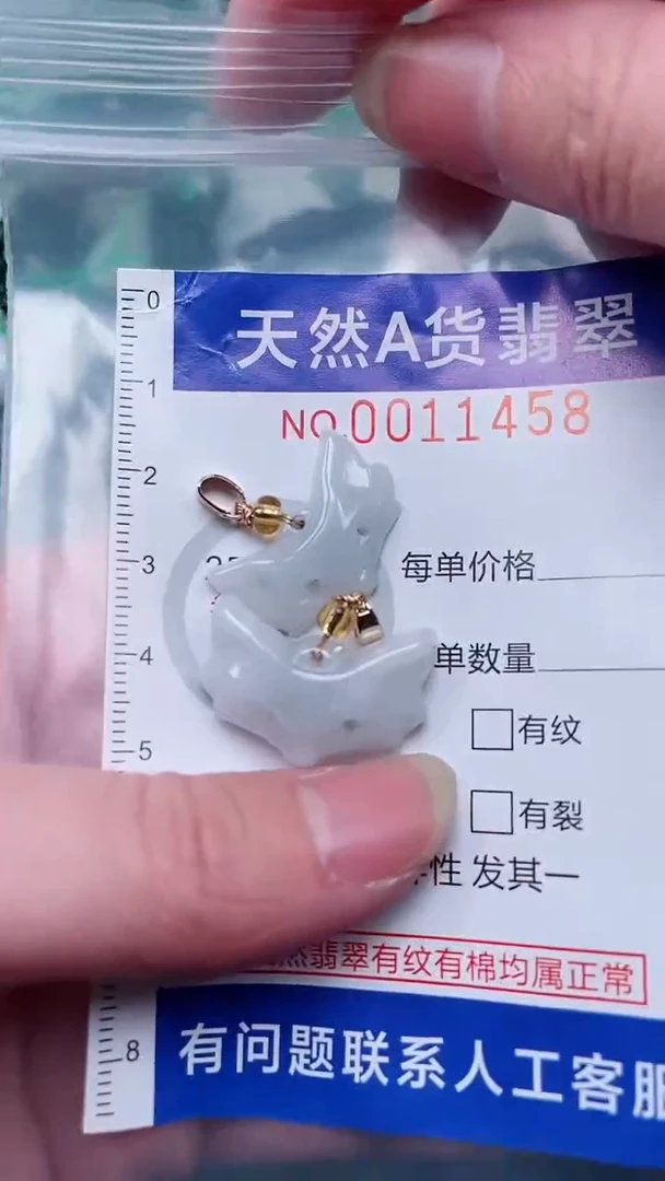 翡翠未镶嵌吊坠(赠链)1