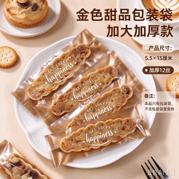（活动）26年新款加厚加大糯米船包装袋烘焙甜品包装新年糖果包