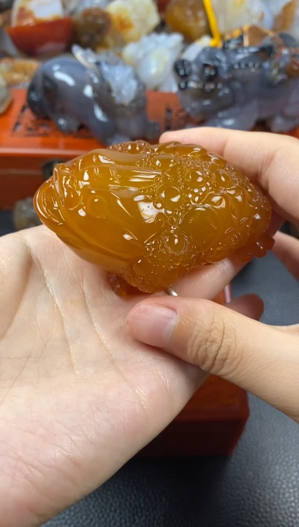 玛瑙/玉髓手把未镶嵌沙**泉1