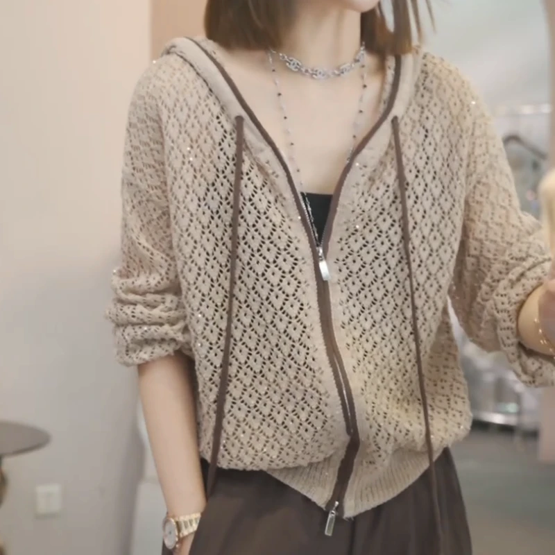【稗史残页】2025早秋新款休闲百搭设计师针织上衣开衫LK2505449