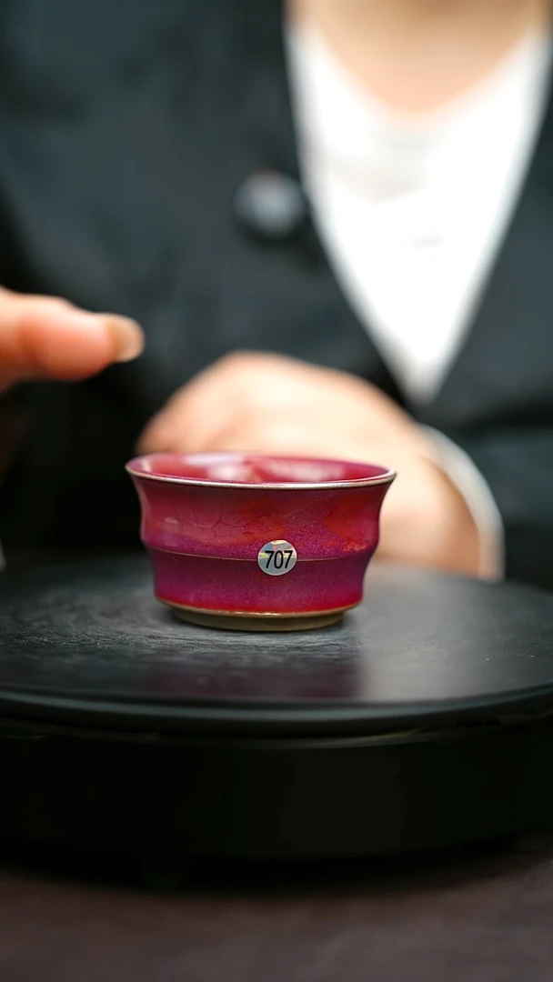 707#原矿钧瓷炉钧釉直口杯