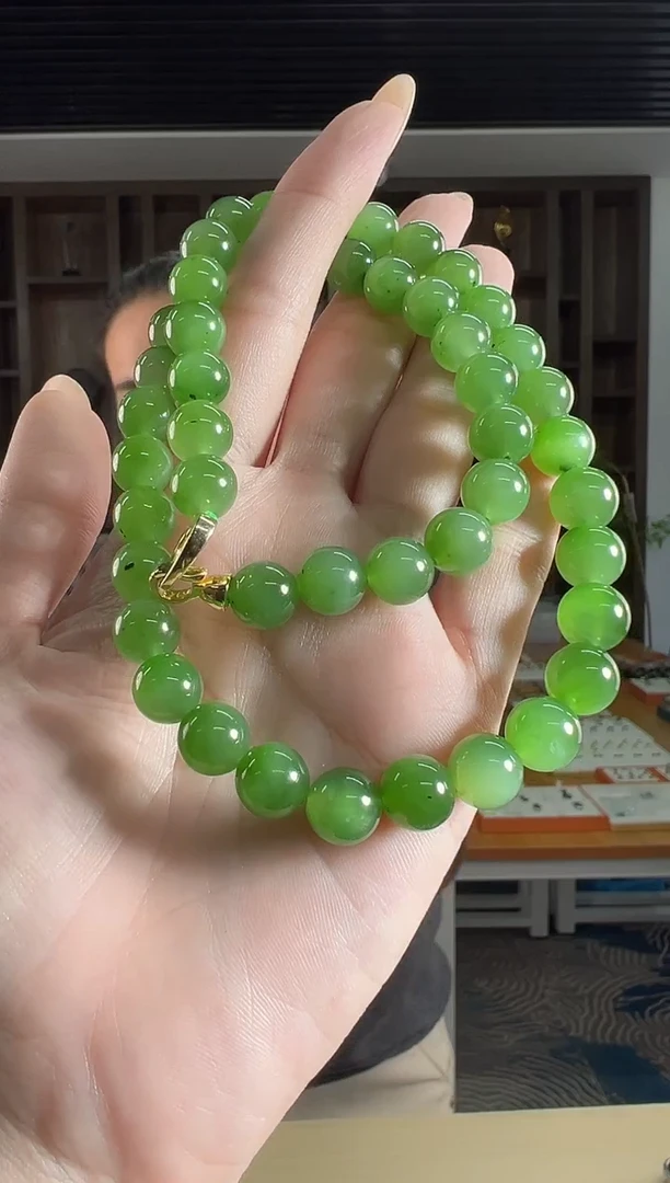 项链未镶嵌和田玉碧玉项链