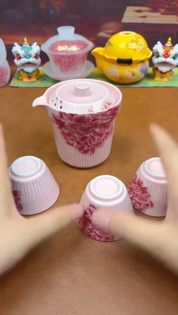 陶瓷茶具摆件旅行套组