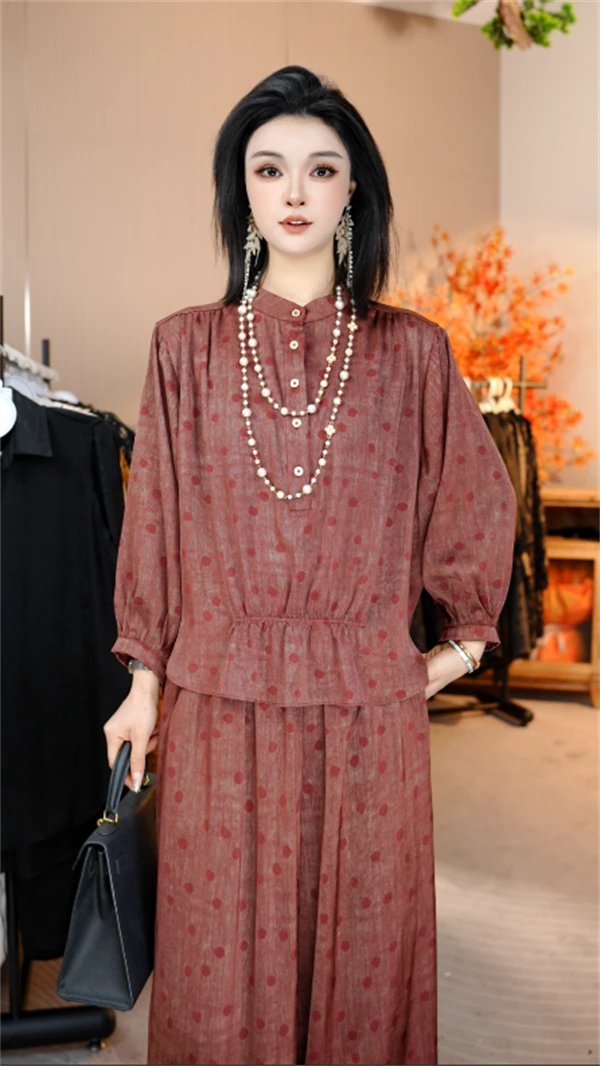 春款上新【草莓】时尚上档次洋气高档上衣裤子套装-0357#