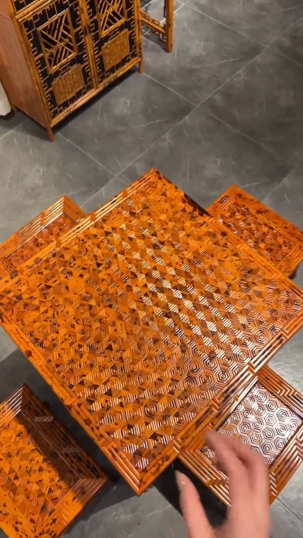 竹方****蔡湘妃竹一桌四凳