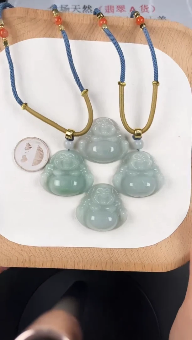 颈饰未镶嵌翡翠LA015翡翠油冰果冻中佛+送同款绳子多样性发其一