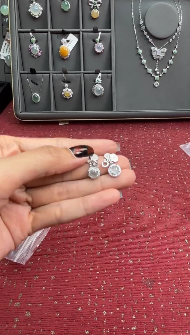 颈饰银S925镶嵌翡翠002807r