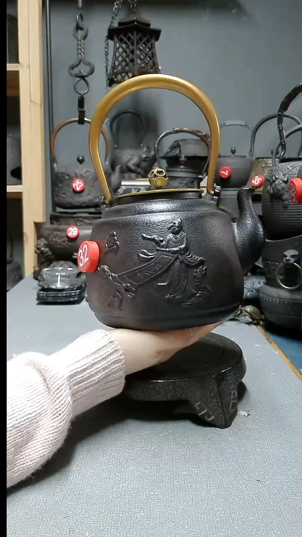 铸铁铁壶画铸铁茶壶
