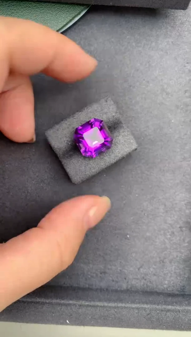 未镶嵌珠宝半成品紫晶9.8ct紫水晶 GF 定制