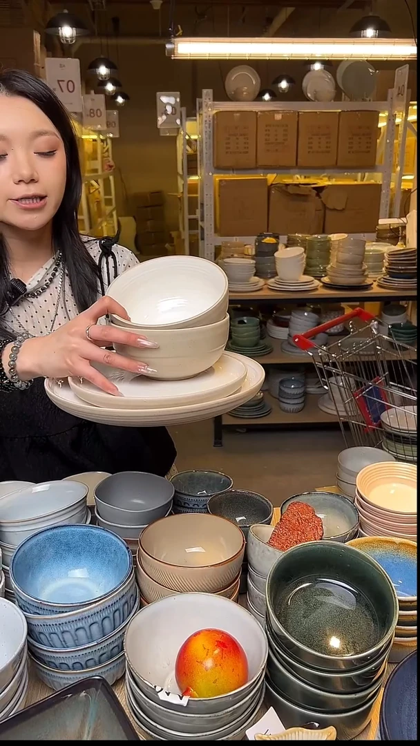 瓷223外贸尾货窑变釉下彩默外微瑕（4件套）