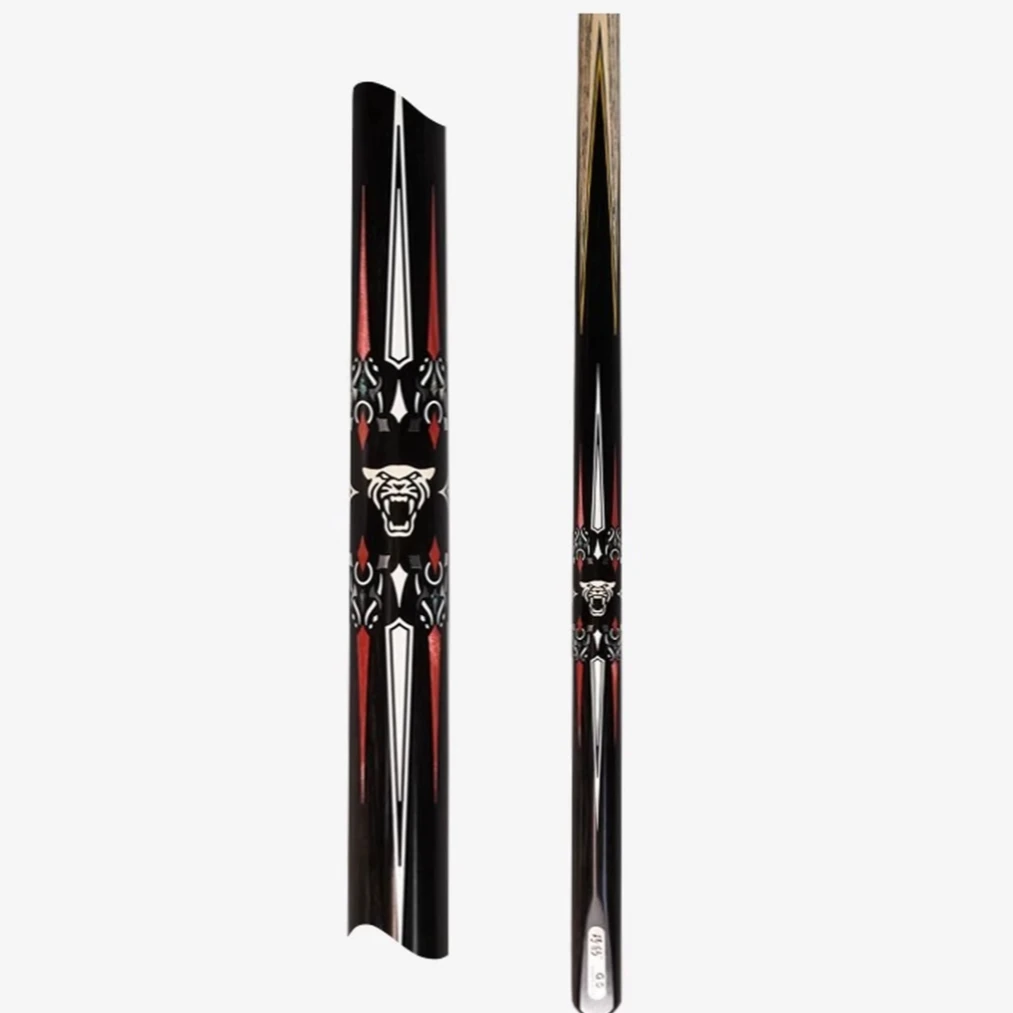 G5中式黑八斯诺克九球小头手工一体通杆桌球杆