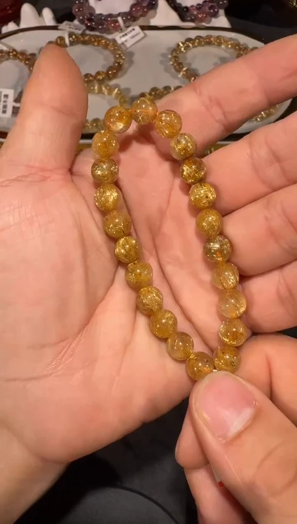 未镶嵌手串发晶SJ-196金发晶