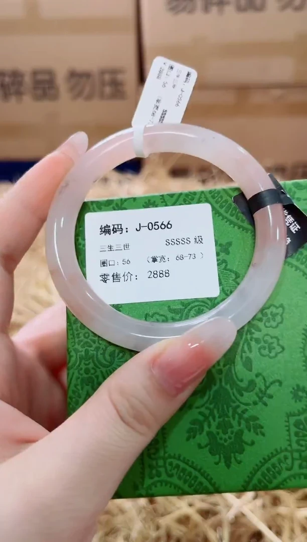 未镶嵌手镯石英质玉J-0566