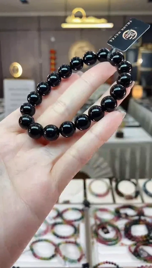 【闪购商品】碧玺单圈手串10mm+未镶嵌一物一证dan