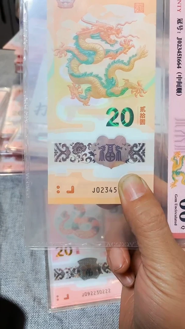 【闪购商品】塑料2024龙年纪念品单张