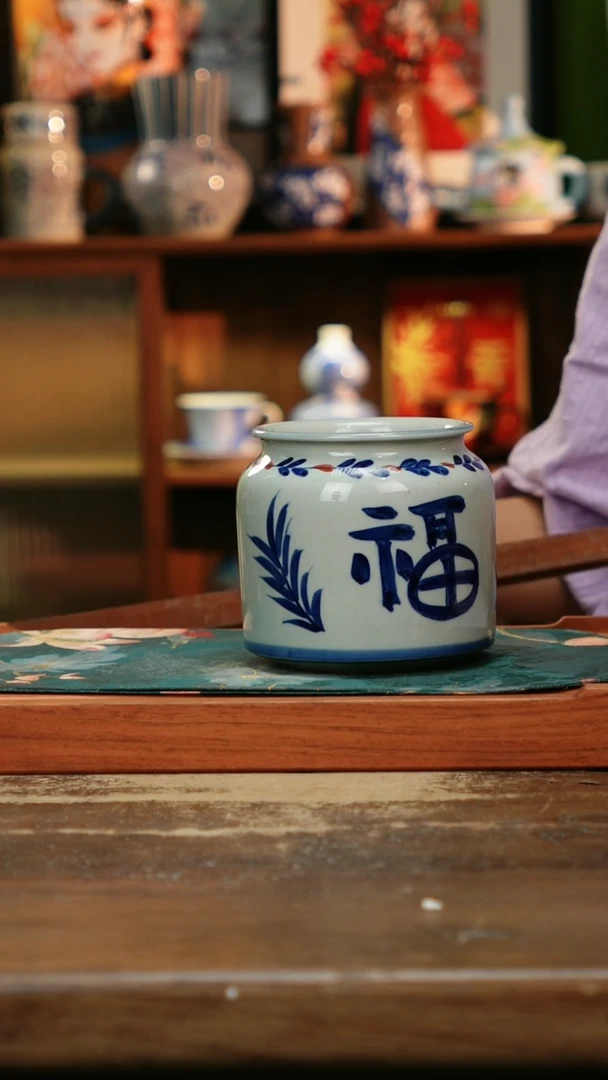 瓷片景德镇纯手工釉下彩精品茶具水杯