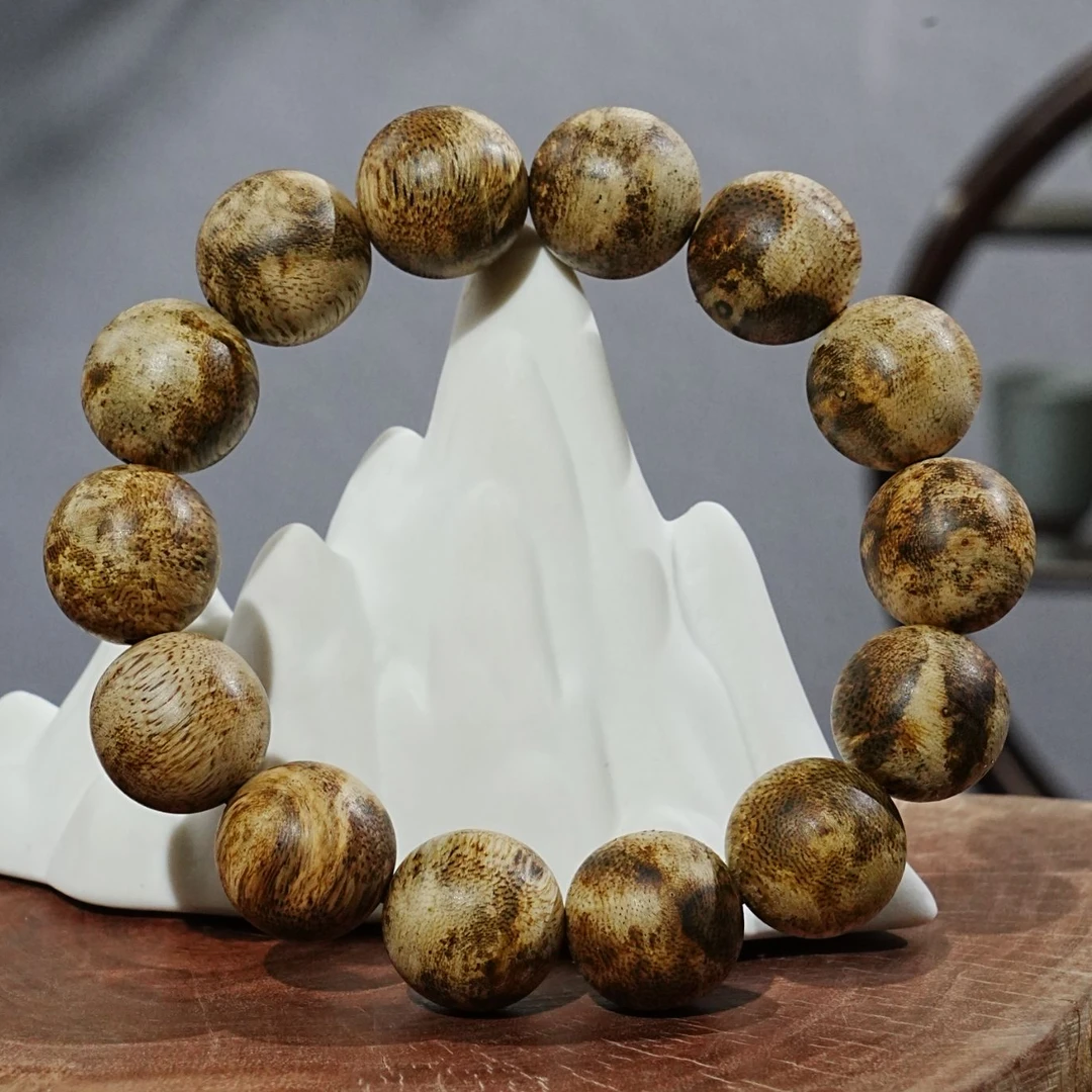 马泥涝生结软丝虎斑沉香手串 1.6cm 17.41g 250807074  B