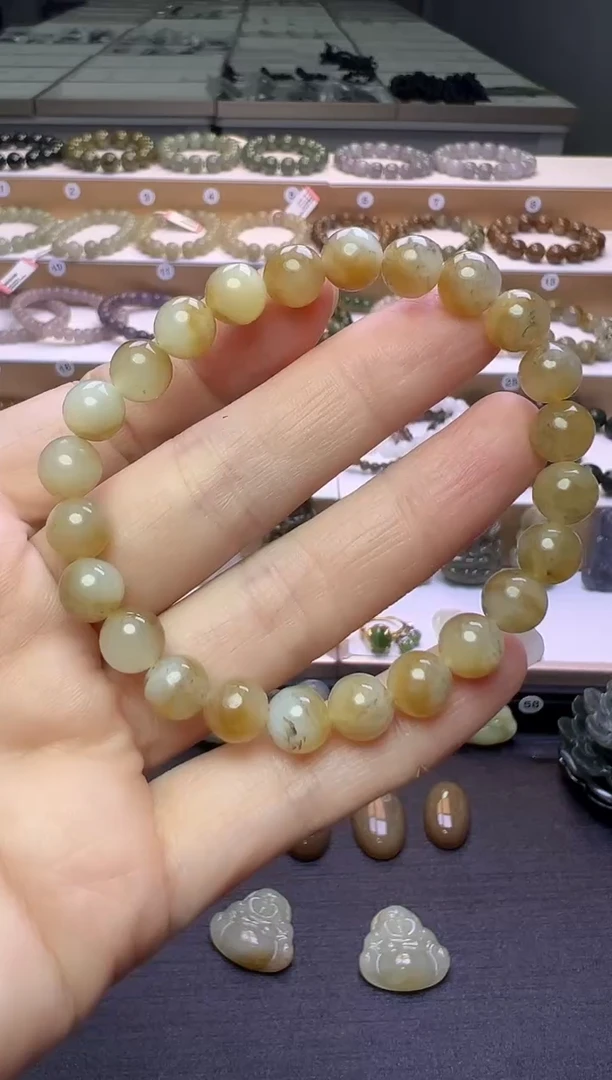 颈饰未镶嵌和田玉41号链接有包容卡8mm