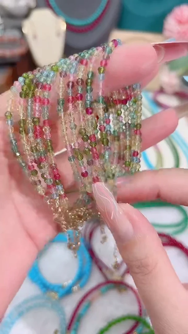 手链银S925镶嵌尖晶石彩9.9