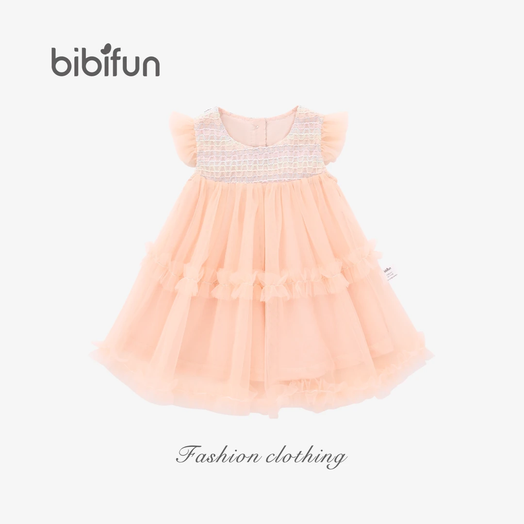 婴悦家旗下品牌BBF洋气小公主甜美女宝宝织女1网纱连衣裙X97549G