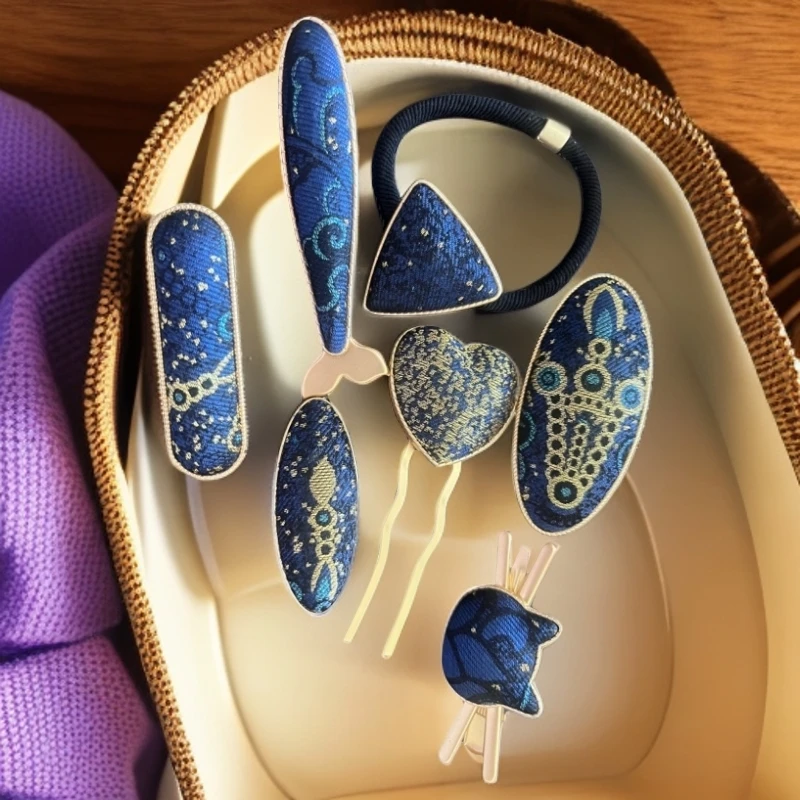 非遗宋锦桑蚕丝精致手工发夹古风时尚百搭气质