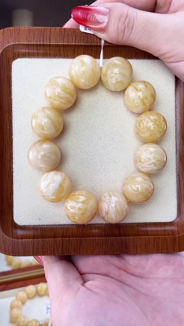 裸石蜜蜡未镶嵌手串