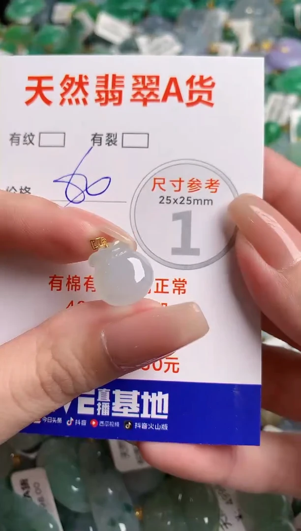 翡翠18K金镶嵌颈饰23001687