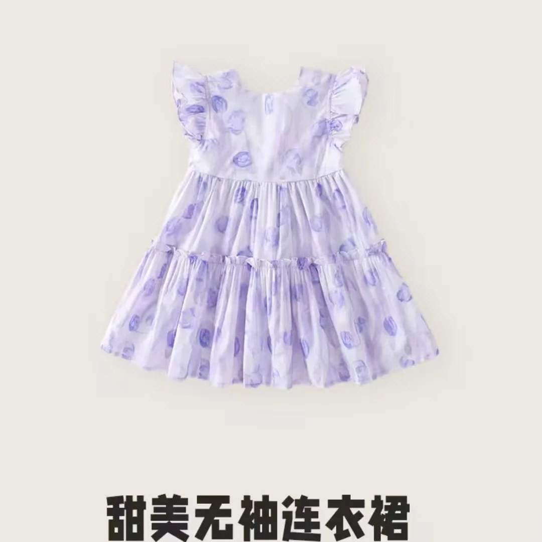 momoco/玛米玛卡2025夏新款女童甜美无袖连衣裙77680476004
