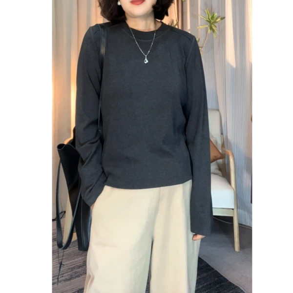 【暖肤绒】重磅极简显瘦软糯打底衫时尚百搭长袖2025-30