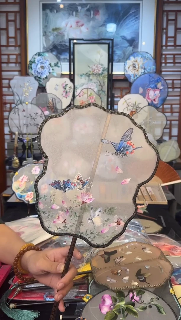 扇子睡*纯手工苏绣团扇
