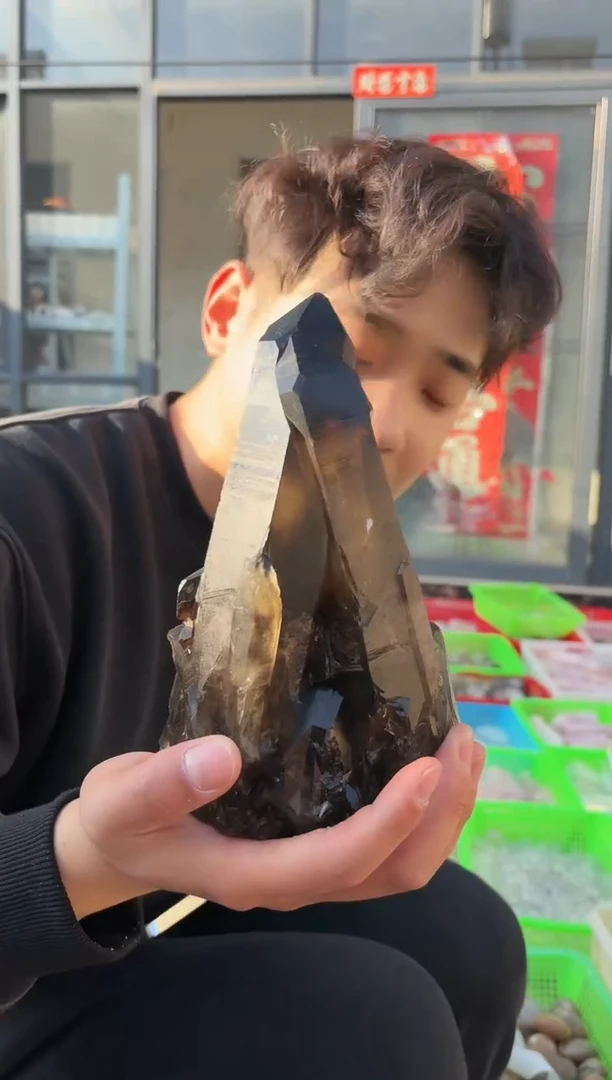 摆件未镶嵌水晶黑水晶 427