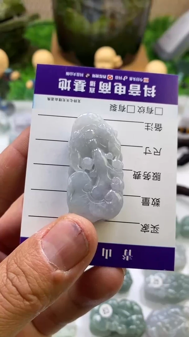 【闪购商品】翡翠颈饰未镶嵌多人口含珠如意貔貅