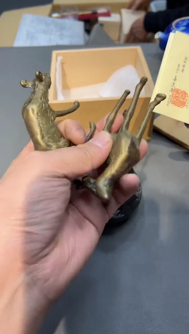 铜飞****子工艺品小四孤品收藏
