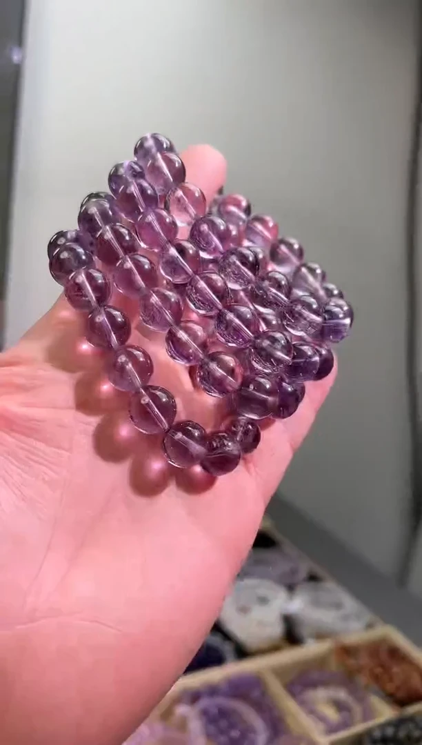 【闪购商品】紫晶手串未镶嵌12+mm巴西紫水晶手串（多样性发其一）