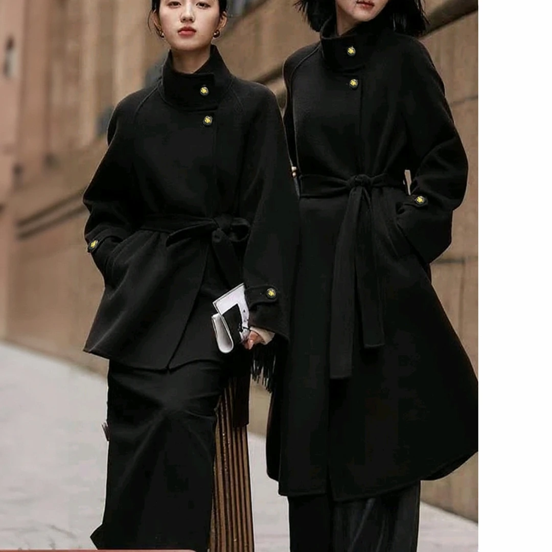 【白月光】100羊毛大衣女中长款高级气质简约显白显瘦羊毛冬季外套