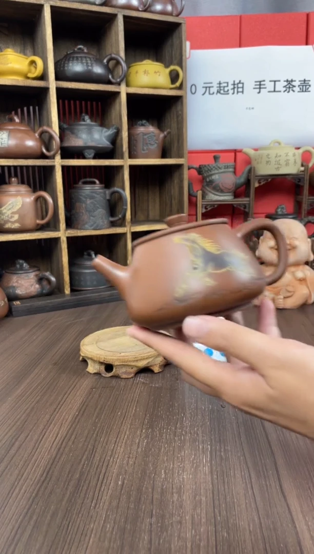 萧*钦州坭兴陶手工壶直播（钟）
