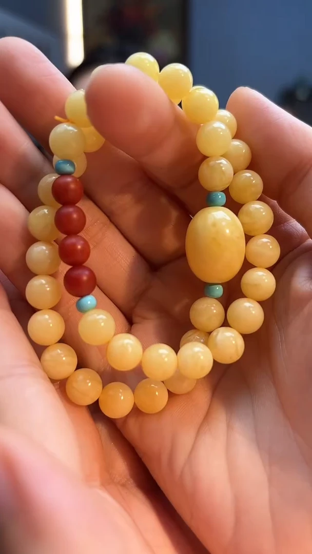 手串琥珀未镶嵌手串双圈
