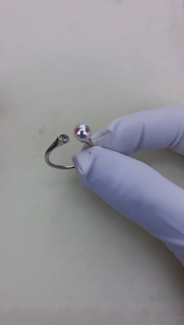 银S925镶嵌DA海水珍珠 GD033 戒指 7