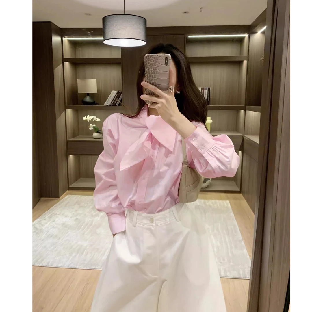 Leathercat衬衫女2025年秋季新款法式高级感轻奢甜美减龄漂亮小衫