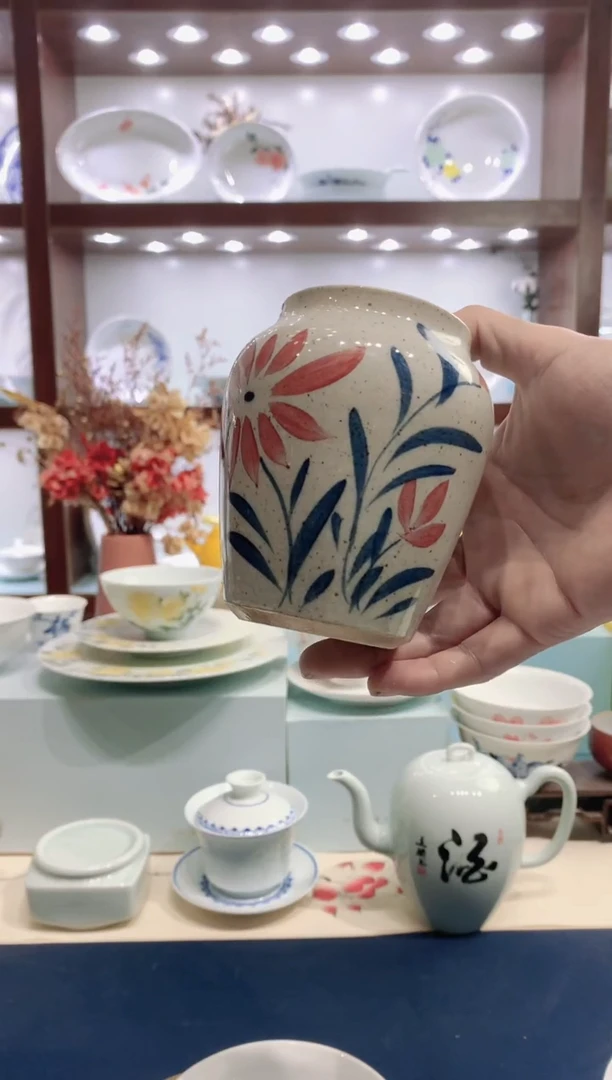 【闪购商品】手绘高温老陶泥花瓶