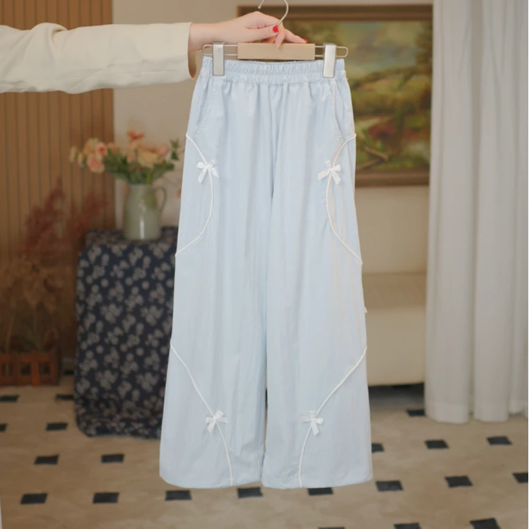 女童休闲裤2025新款夏款洋气直筒裤时尚儿童中大童小女孩韩版夏季