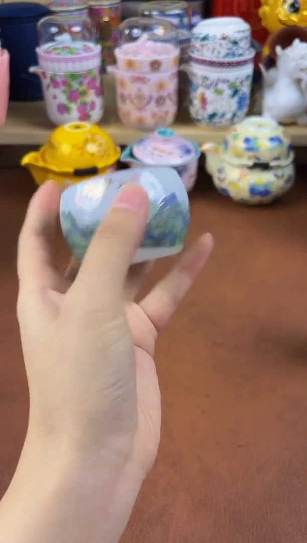 陶瓷茶具摆件旅行套组