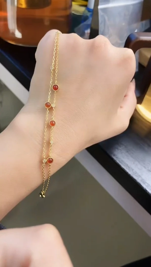 银S925镶嵌手链翡翠1