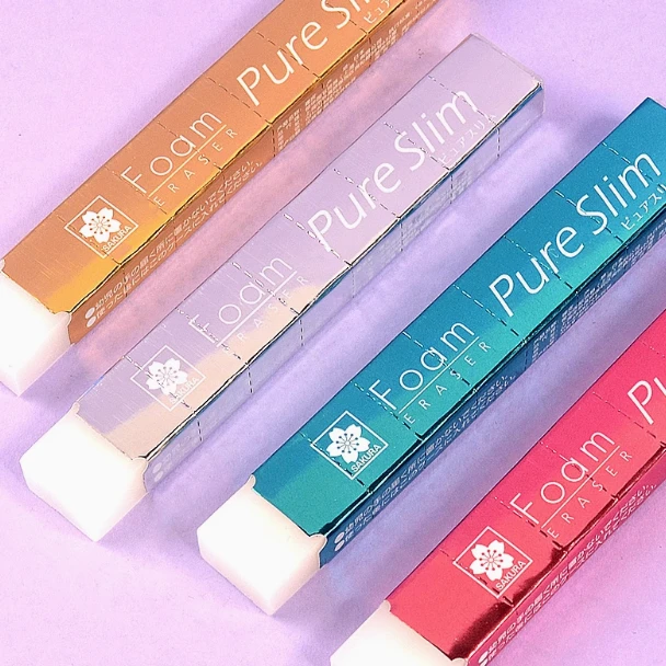 进口美术绘图长条橡皮学生专用【10个混色】